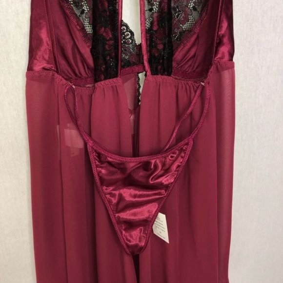 LINEA DONATELLA Lace Trim Satin & chiffon chemise - Picture 8 of 9